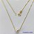 GARGANTILHA FOLHEADA A OURO - BANHADO COM 5 MILÉSIMOS + VERNIZ DIAMOND - (GSD12) CORRENTE VENEZIANA 45CM COM PINGENTE PÉROLA 7MM FECHO REDONDO - OURO063 - Imagem 1