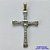 PINGENTE NO BRUTO PRONTO PARA O BANHO(CX41)- (MAD) PINGENTE CRUCIFIXO COM MICRO ZIRCÔNIAS CRISTAIS 27x42MM PESO 2.1GR - BRU13119 - Imagem 1