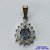 PINGENTE NO BRUTO PRONTO PARA O BANHO (CX41) - (MAD) PINGENTE DE GOTA COM ZIRCÔNIA LILÁS 6X8MM E CRAVEJADO EM MICRO ZIRCONIA - PESO 1.3GR - TAMANHO 12X18MM - BRU13120 - Imagem 1