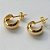BRINCO FOLHEADO A OURO - BANHADO COM 5 MILÉSIMOS + VERNIZ DIAMOND - (ARJ768) BRINCO DE ARGOLA 6X12MM - OURO065 - Imagem 2