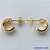 BRINCO FOLHEADO A OURO - BANHADO COM 5 MILÉSIMOS + VERNIZ DIAMOND - (ARJ768) BRINCO DE ARGOLA 6X12MM - OURO065 - Imagem 1