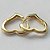 BRINCO FOLHEADO A OURO - BANHADO COM 5 MILÉSIMOS + VERNIZ DIAMOND - (BRD017D) BRINCO DUO DE ARGOLA CORAÇÃO 12MM / 15MM - OURO066 - Imagem 2