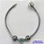 PULSEIRA EM AÇO INOXIDÁVEL(CX35)- PULSEIRA TIPO PANDORA COM FECHO REDONDO E COM DOIS BERLOQUES REDONDOS E UM BERLOQUE PATINHA AZUL - TAMANHO 20CM - COMPOSIÇÃO: AÇO INOXIDÁVEL - AÇO1149 - Imagem 1