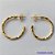 BRINCO FOLHEADO A OURO - BANHADO COM 5 MILÉSIMOS + VERNIZ DIAMOND - (ARD6510) BRINCO DE ARGOLA TORCIDA 22MM - OURO075 - Imagem 1