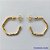 BRINCO FOLHEADO A OURO - BANHADO COM 5 MILÉSIMOS + VERNIZ DIAMOND - (ARD6507) BRINCO DE ARGOLA QUADRADA 19MM - OURO077 - Imagem 1