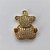 PINGENTE NO BRUTO PRONTO PARA O BANHO(CX46) - PINGENTE URSO CRAVEJADO COM MICRO ZIRCONIAS - COMPOSIÇÃO: LATÃO / ZIRCÔNIA - TAMANHO 14X17MM -  PESO TOTAL 1,2GR - BRU13174 - Imagem 2
