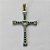 PINGENTE NO BRUTO PRONTO PARA O BANHO(CX44) - PINGENTE CRUCIFIXO CRAVEJADO COM MICROS ZIRCÔNIAS VERDE ESMERALDA - (ALTA FUSÃO) TAMANHO 27X42MM - PESO 2GR (MAD) - BRU13180 - Imagem 2