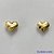 BRINCO FOLHEADO A OURO - BANHADO COM 5 MILÉSIMOS + VERNIZ DIAMOND - (BRJ2888) BRINCO DE PINO COM CORAÇÃO 7MM - OURO081 - Imagem 1