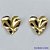 BRINCO FOLHEADO A OURO - BANHADO COM 5 MILÉSIMOS + VERNIZ DIAMOND - (BR2051D) BRINCO DE PINO COM CORAÇÃO MARTELADO 25MM - OURO082 - Imagem 1