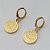 BRINCO FOLHEADO A OURO - BANHADO COM 5 MILÉSIMOS + VERNIZ DIAMOND - (BA614ZD) BRINCO ARGOLINHA DE PRESSÃO PINGENTE SÃO BENTO 13MM - OURO083 - Imagem 2