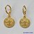 BRINCO FOLHEADO A OURO - BANHADO COM 5 MILÉSIMOS + VERNIZ DIAMOND - (BA614ZD) BRINCO ARGOLINHA DE PRESSÃO PINGENTE SÃO BENTO 13MM - OURO083 - Imagem 1