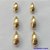 BRINCO FOLHEADO A OURO - BANHADO COM 5 MILÉSIMOS + VERNIZ DIAMOND - (BRT082D) BRINCO DE TRIO FORMATO CONCHA 13/15/18MM - OURO084 - Imagem 1