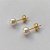 BRINCO FOLHEADO A OURO - BANHADO COM 5 MILÉSIMOS + VERNIZ DIAMOND - (BRD5515) BRINCO DE PINO PÉROLA 5MM - OURO087 - Imagem 1