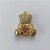 PINGENTE NO BRUTO PRONTO PARA O BANHO (CX46)- PINGENTE URSO CRAVEJADO EM MICRO ZIRCÔNIAS E TREVO TIPO VAN CLEEF (SIMILIAR A VIRGÍNIA) - TAMANHO: 18X22MM - PESO 5,1GR - BRU13213 - Imagem 2