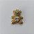 PINGENTE NO BRUTO PRONTO PARA O BANHO(CX46) - PINGENTE URSO CRAVEJADO EM MICRO ZIRCÔNIAS - TAMANHO: 15X19MM - PESO 2,2GR - BRU13214 - Imagem 2