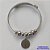PULSEIRA (BRACELETE) EM AÇO INOXIDÁVEL - (CX46) PULSEIRA COM BERLOQUES REDONDOS E PINGENTE SÃO BENTO - COMPOSIÇÃO: AÇO INOXIDÁVEL - AÇO1167 - Imagem 1