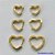 BRINCO FOLHEADO A OURO - BANHADO COM 5 MILÉSIMOS + VERNIZ DIAMOND - (BRT078D) BRINCO DE TRIO ARGOLA CORAÇÃO CRAVEJADO EM MICROS ZIRCÔNIAS - TAMANHOS: 10/12/15MM - OURO092 - Imagem 1