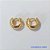 BRINCO FOLHEADO A OURO - BANHADO COM 5 MILÉSIMOS + VERNIZ DIAMOND - (AR26) BRINCO DE ARGOLA COM TRAVA COM MICRO ZIRCÔNIAS CRAVEJADAS 12MM - OURO100 - Imagem 1