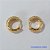 BRINCO FOLHEADO A OURO - BANHADO COM 5 MILÉSIMOS + VERNIZ DIAMOND - (AR24) BRINCO DE ARGOLA COM TRAVA COM MICRO ZIRCÔNIAS CRAVEJADAS 12MM - OURO101 - Imagem 1