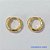 BRINCO FOLHEADO A OURO - BANHADO COM 5 MILÉSIMOS + VERNIZ DIAMOND - (AR21) BRINCO DE ARGOLA COM TRAVA COM MICRO ZIRCÔNIAS CRAVEJADAS 12MM - OURO102 - Imagem 1