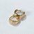 BRINCO FOLHEADO A OURO - BANHADO COM 5 MILÉSIMOS + VERNIZ DIAMOND - (BA540ZD) BRINCO DE ARGOLA COM TRAVA DESENHADO 9MM - OURO104 - Imagem 2