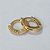 BRINCO FOLHEADO A OURO - BANHADO COM 5 MILÉSIMOS + VERNIZ DIAMOND - (BA876D) BRINCO DE ARGOLA COM TRAVA DESENHADO 10MM - OURO105 - Imagem 2