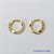 BRINCO FOLHEADO A OURO - BANHADO COM 5 MILÉSIMOS + VERNIZ DIAMOND - (BA876D) BRINCO DE ARGOLA COM TRAVA DESENHADO 10MM - OURO105 - Imagem 1