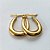BRINCO EM AÇO INOXIDÁVEL(CX53) - BRINCO ARGOLA EM AÇO INOXIDÁVEL DOURADO 18X23MM - GARANTIA 06 MESES - AÇO1211 - Imagem 2