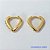 BRINCO FOLHEADO A OURO - BANHADO COM 5 MILÉSIMOS + VERNIZ DIAMOND - (BA156ZD) BRINCO DE ARGOLA FORMATO CORAÇÃO CRAVEJADO COM MICRO ZIRCÔNIAS COLORIDAS 16MM - OURO108 - Imagem 1