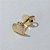 BRINCO FOLHEADO A OURO - BANHADO COM 5 MILÉSIMOS + VERNIZ DIAMOND - (BRT061D)TRIO DE BRINCOS PINO DE ZIRCÔNIA E CORAÇÃO 5MM - OURO115 - Imagem 2