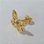 BRINCO FOLHEADO A OURO - BANHADO COM 5 MILÉSIMOS + VERNIZ DIAMOND - (BRJ3225) BRINCO DE PINO BORBOLETA VAZADA 12MM - OURO116 - Imagem 2