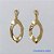 BRINCO FOLHEADO A OURO - BANHADO COM 5 MILÉSIMOS + VERNIZ DIAMOND - (BR2114D) BRINCO DE PINO COMPRIDO VAZADO 15MM - OURO117 - Imagem 1