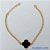 PULSEIRA FOLHEADA A OURO - BANHADO COM 5 MILÉSIMOS + VERNIZ DIAMOND - (PLD045) PULSEIRA TREVO PRETO 16MM - TAMANHOS: 16CM + EXTENSOR - OURO164 - Imagem 1