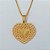 GARGANTILHA FOLHEADA A OURO - BANHADO COM 5 MILÉSIMOS + VERNIZ DIAMOND -(PG355ZD CORRENTE VENEZIANA 45CM E PINGENTE CORAÇÃO 21MM - FECHO REDONDO - OURO172 - Imagem 2