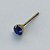 ACESSÓRIO NO BRUTO PRONTO PARA O BANHO(CX82) - BRINCO DE PINO REDONDO 4MM AZUL - PESO: 0,4GR - COMPOSIÇÃO: LATÃO / VIDRO - BRU0002583 - Imagem 2