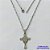 GARGANTILHA EM AÇO INOXIDÁVEL(CX55) - (AÇO012) GARGANTILHA COM PINGENTE CRUCIFIXO 34MM - COMPRIMENTO: 50CM - FECHO LAGOSTA - ACO1226 - Imagem 1