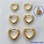 BRINCO FOLHEADO A OURO - BANHADO COM 5 MILÉSIMOS + VERNIZ DIAMOND - (BRT075D) BRINCO DE TRIO ARGOLA CORAÇÃO CRAVEJADO EM MICROS ZIRCÔNIAS 7/9/12MM - OURO175 - Imagem 1