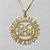 GARGANTILHA FOLHEADA A OURO - BANHADO COM 5 MILÉSIMOS + VERNIZ DIAMOND - (PG370ZD) GARGANTILHA COM CORRENTE VENEZIANA 45CM E PINGENTE MANDALA VAZADO COM MEUS FILHOS AMADOS 34MM - FECHO REDONDO - OURO177 - Imagem 2