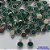 ACESSÓRIOS EM AÇO INOXIDÁVEL (CX80)- PINGENTE SOLITÁRIO COM PEDRA EM ZIRCÔNIA VERDE 6MM - AÇO1249 - Imagem 1