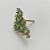 BRINCO NO BRUTO PRONTO PARA O BANHO(CX77) - (BX001257 C037) BRINCO DE PINO CRAVEJADO EM MICROS ZIRCÔNIAS CRISTAIS E ZIRCÔNIAS VERDES 10X22MM - COMPOSIÇÃO: 100% LATÃO - PESO TOTAL 2,8GR - BRU13366 - Imagem 3