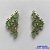 BRINCO NO BRUTO PRONTO PARA O BANHO(CX77) - (BX001257 C037) BRINCO DE PINO CRAVEJADO EM MICROS ZIRCÔNIAS CRISTAIS E ZIRCÔNIAS VERDES 10X22MM - COMPOSIÇÃO: 100% LATÃO - PESO TOTAL 2,8GR - BRU13366 - Imagem 1