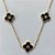 GARGANTILHA EM AÇO INOXIDÁVEL(CX66) - GARGANTILHA EM AÇO INOXIDÁVEL DOURADO COM PINGENTES TIPO VAN CLEEF PRETOS COM ZIRCÔNIA 13MM - TAMANHO: 45CM + EXTENSOR - FECHO LAGOSTA - COMPOSIÇÃO: AÇO INOXIDÁVEL - GARANTIA 06 MESES - AÇO1257 - Imagem 2
