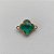 ACESSÓRIO NO BRUTO PRONTO PARA O BANHO - PINGENTE TIPO VAN CLEEF VERDE COM DUAS ARGOLINHAS - COMPOSIÇÃO: LATÃO / VIDRO - TAMANHO 10MM - (VENDIDO POR UNIDADE) PESO TOTAL 0,7GR - BRU0002604 - Imagem 2