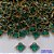 ACESSÓRIO NO BRUTO PRONTO PARA O BANHO - PINGENTE TIPO VAN CLEEF VERDE COM DUAS ARGOLINHAS - COMPOSIÇÃO: LATÃO / VIDRO - TAMANHO 10MM - (VENDIDO POR UNIDADE) PESO TOTAL 0,7GR - BRU0002604 - Imagem 1