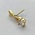 BRINCO NO BRUTO PRONTO PARA O BANHO(CX58) - (BX001189 W) BRINCO CRAVEJADO EM ZIRCÔNIAS 5X16MM - PESO TOTAL 1,8GR - BRU13393 - Imagem 2