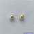 BRINCO FOLHEADO A OURO - BANHADO COM 5 MILÉSIMOS + VERNIZ DIAMOND - (BR0688D) BRINCO DE PINO PÉROLA 6MM OURO119 - Imagem 1