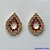 BRINCO FOLHEADO A OURO - BANHADO COM 5 MILÉSIMOS + VERNIZ DIAMOND - BRINCO DE PINO ESTILO GOTA VAZADA CRAVEJADA EM MICROS ZIRCÔNIAS CRISTAIS E ROSAS 13X17MM OURO121 - Imagem 1