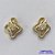BRINCO NO BRUTO PRONTO PARA O BANHO (CX58) - (BX001467 W) BRINCO COM DETALHES VAZADOS CRAVEJADOS EM MICROS ZIRCÔNIAS CRISTAIS 11X13MM - PESO TOTAL 2,6GR - BRU13398 - Imagem 1