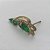 BRINCO NO BRUTO PRONTO PARA O BANHO(CX80) - (BX001870 C129) BRINCO COM DETALHES VAZADOS CRAVEJADOS EM MICROS ZIRCÔNIAS CRISTAIS E VERDES 9X18MM - PESO TOTAL 2GR - BRU13399 - Imagem 2