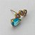 BRINCO NO BRUTO PRONTO PARA O BANHO(CX69) - (BX000936 C296) BRINCO CRAVEJADOS COM MICROS  ZIRCÔNIAS CRISTAIS E PEDRA ZIRCÔNIA AZUL 8X20MM - PESO TOTAL 2,8GR - BRU13401 - Imagem 2